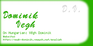 dominik vegh business card