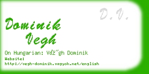 dominik vegh business card